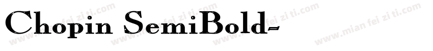 Chopin SemiBold字体转换